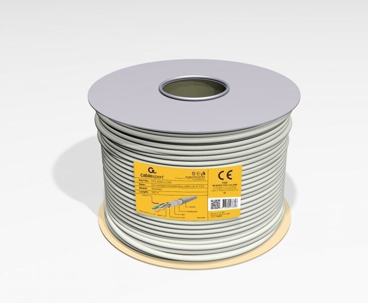 Кабель вита пара Cablexpert FTP Cat 6 PVC 4 х 2 х 0,50 (FPC-6004-L/100) H00000256975 фото