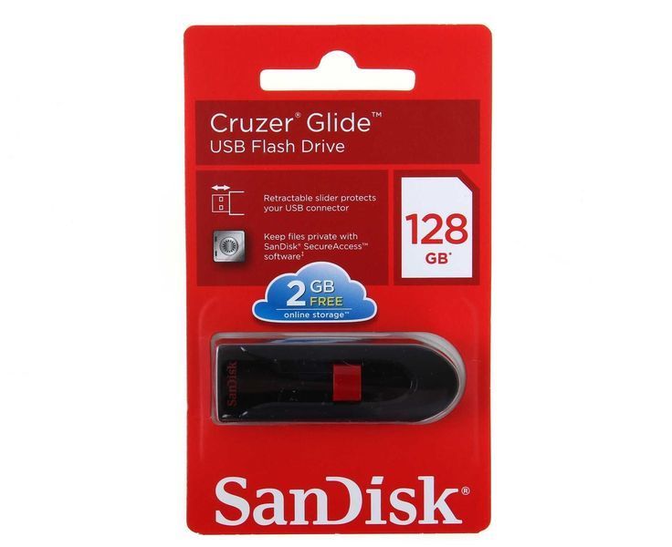 Флеш память USB SanDisk Cruzer Glide 128ГБ USB 2.0 (SDCZ60-128G-B35) H00000150118 фото