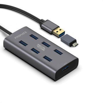USB-хаб Promate (ezhub-7.grey) H00000493502 фото