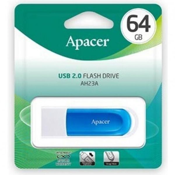 Флеш память USB Apacer AH23A 64ГБ USB 2.0 (AP64GAH23AW-1) H00000060864 фото