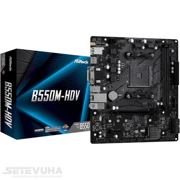 Материнська плата ASRock АМ4 (B550M-HDV) H00000031799 фото