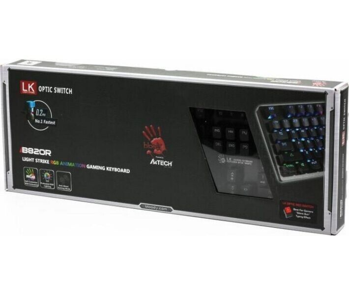 Клавіатура A4Tech ігрова провідна (B820R Bloody (Black) Red SW) H00000075837 фото