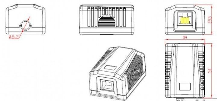 Розетка Cablexpert одинарная (NCAC-1U5E-01) H00000157718 фото