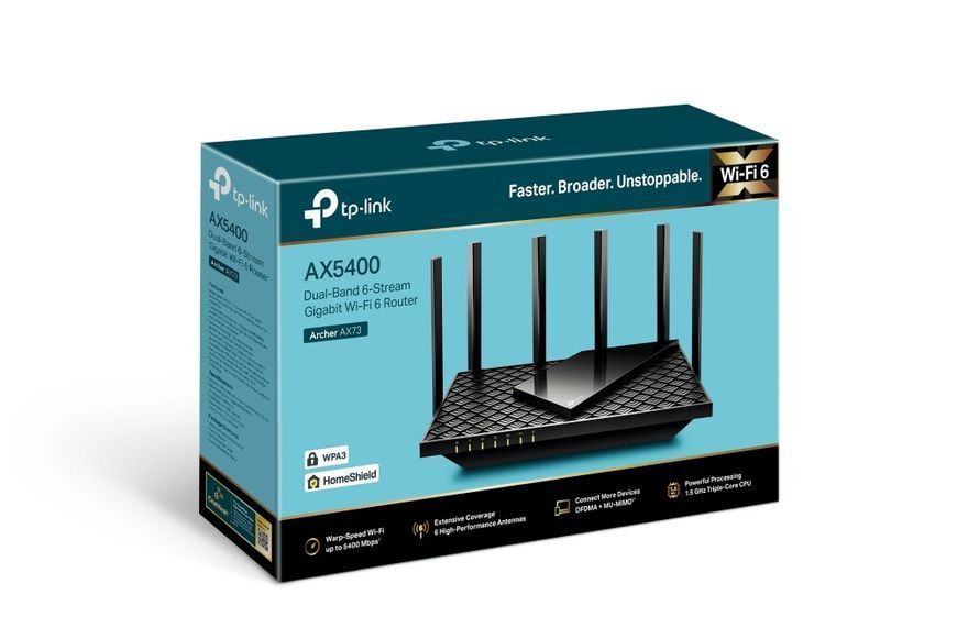 Бездротовий маршрутизатор TP-Link Archer AX73 Двохдіапазонний Wi-Fi 6 GbE MU-MIMO (Archer-AX73) H00000045803 фото